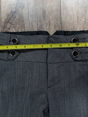 Heart Soul Y2K Gray Pinstripe Bootcut Dress Pants Juniors 9 Wide Waist
